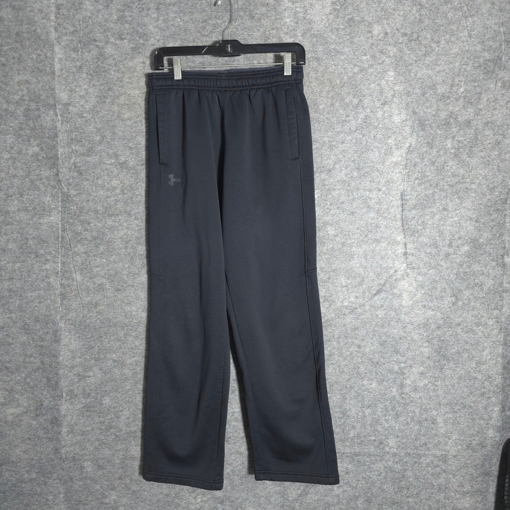 Under Armour Athletic Pants Mens Medium Black Loose Fit Training Joggers Fleece
